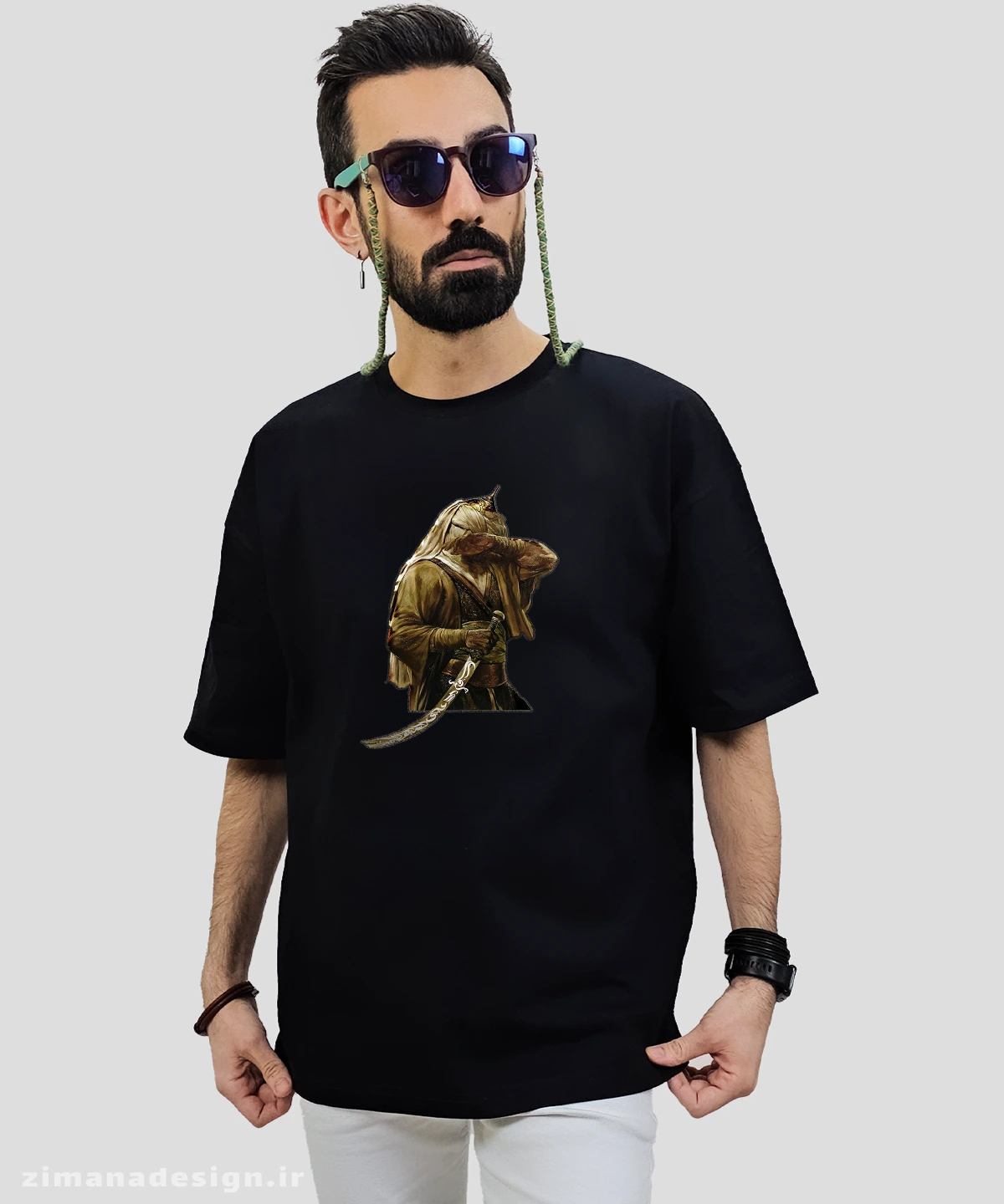zimanaproduct-0667-l-b1 تیشرت لش مردانه و زنانه طرح امام علی (ع) - Image 1