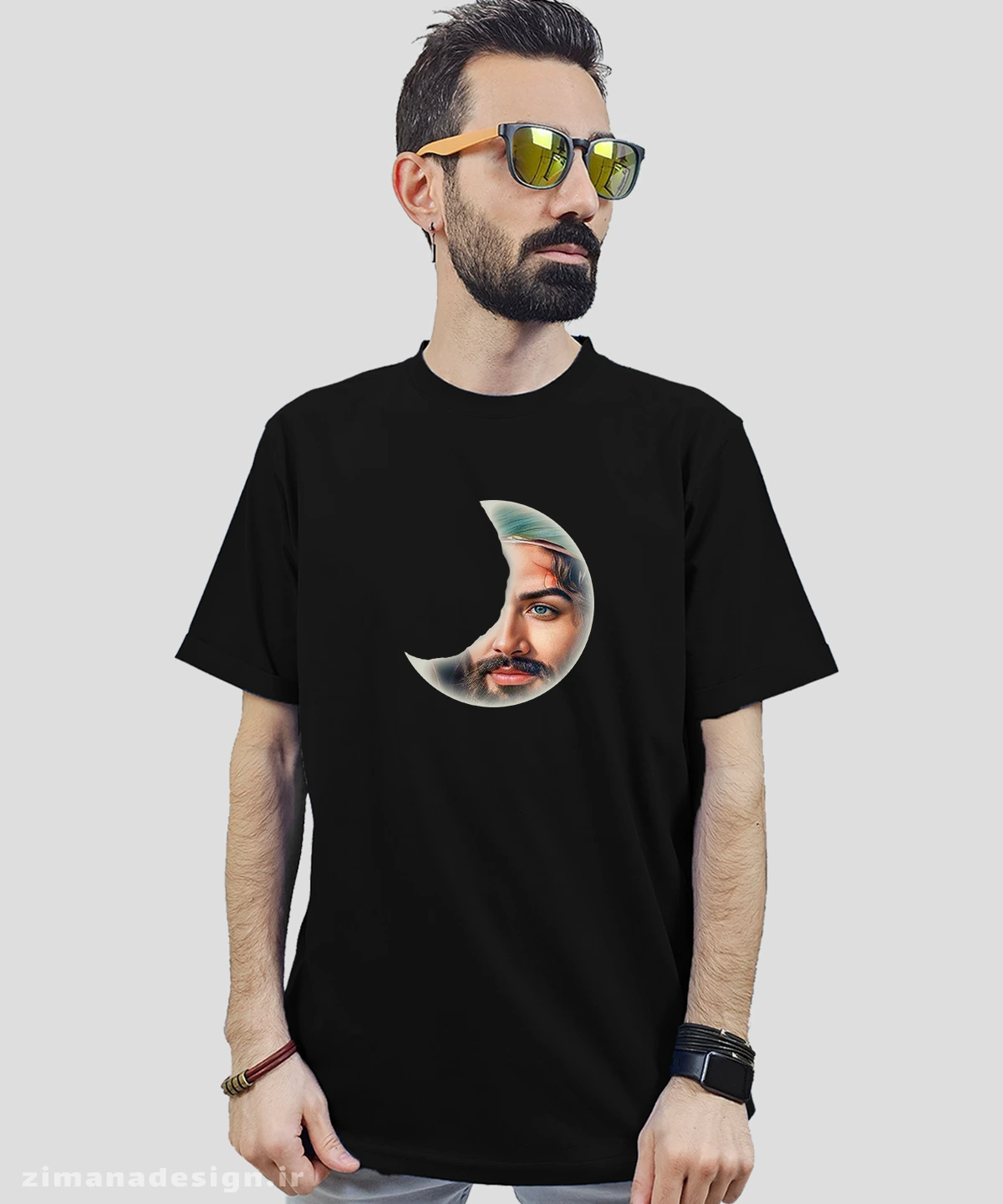 zimanaproduct-0670-b-b4 تیشرت مردانه و زنانه محرمی طرح عباس بن علی - Image 1