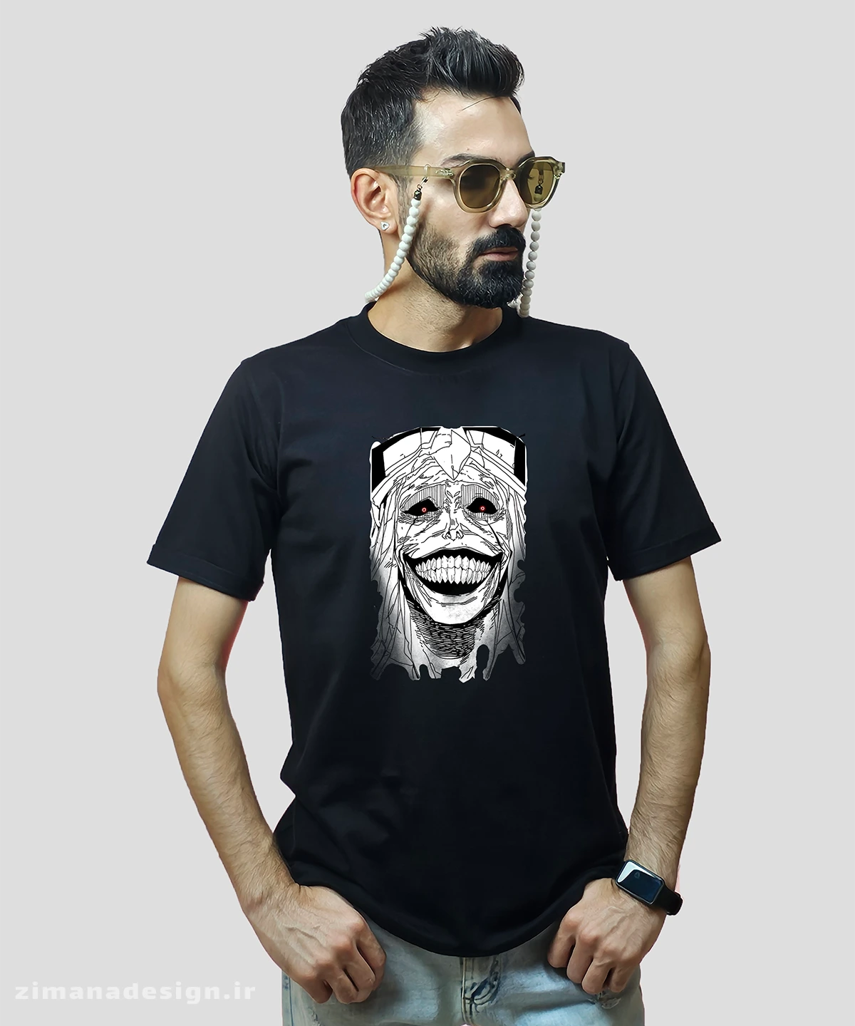 zimanaproduct-0683-b-b5 تیشرت مردانه و زنانه مدل سولو لولینگ - Image 1