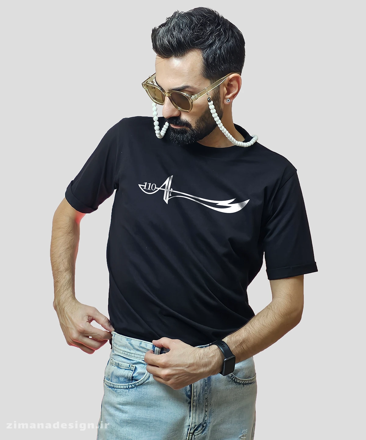 zimanaproduct-0686-b-b5 تیشرت مردانه و زنانه طرح شمشیر ذوالفقار 110 - Image 1
