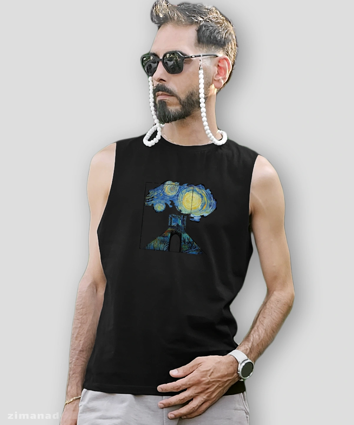 zimanaproduct-0605-t-b تاپ مردانه و زنانه اثر ونگوگ طرح آزادی - Image 1