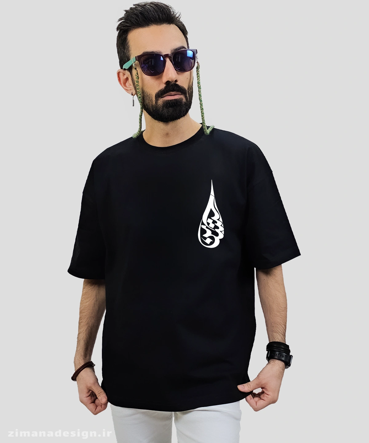 zimanaproduct-0691-l-b تیشرت لش مردانه و زنانه مذهبی طرح یا حسین کد 691 - Image 1