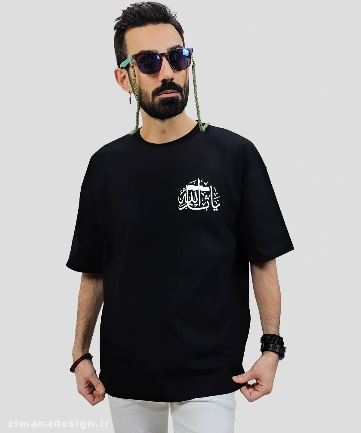 zimanaproduct-0701-l-b تیشرت لش مردانه و زنانه مذهبی امام حسین طرح یا ثارالله کد 701 - Image 1