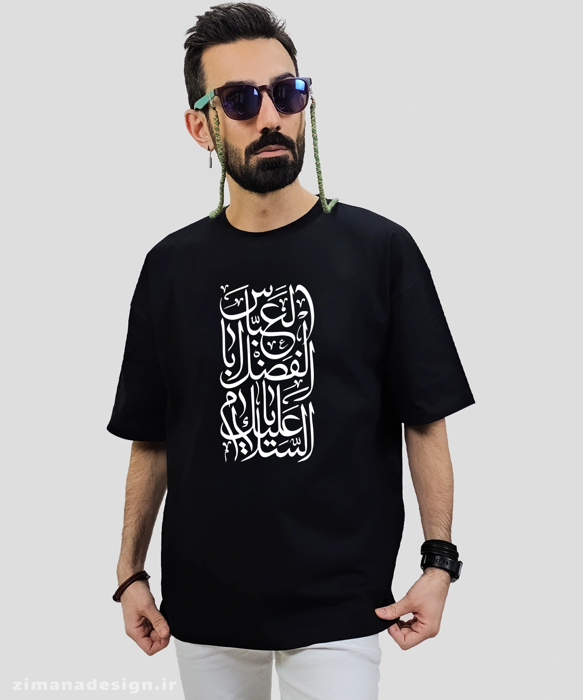zimanaproduct-0730-l-b تیشرت لش مردانه و زنانه مذهبی طرح السلام علیک یا اباالفضل العباس کد 729 - Image 1