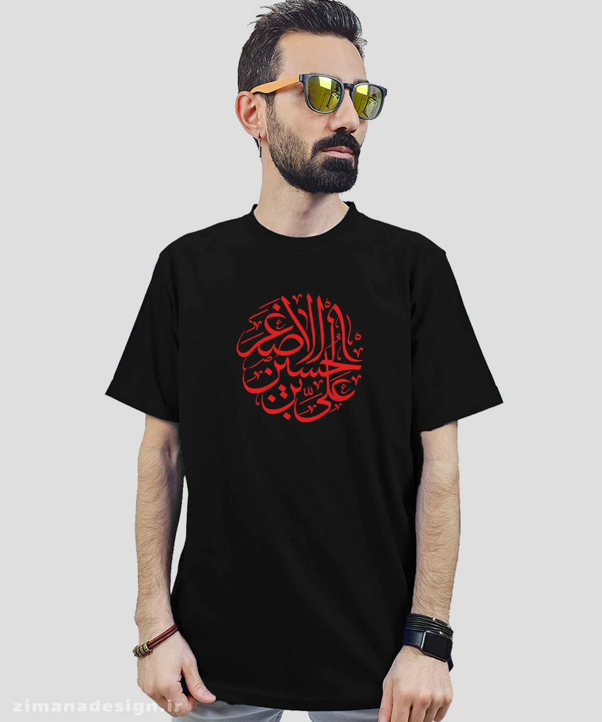 zimanaproduct-0731-b-b2 تیشرت مردانه و زنانه مذهبی طرح علی اصغر بن الحسین کد 731 - Image 1