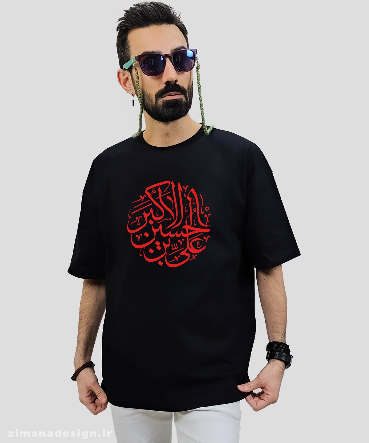 zimanaproduct-0738-l-b تیشرت لش مردانه و زنانه مذهبی طرح علی اکبر بن الحسین کد 738 - Image 1