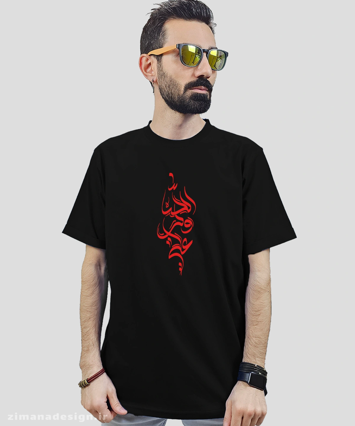 zimanaproduct-0760-b-b2 تیشرت مردانه و زنانه مذهبی طرح علی ولی الله کد 760 - Image 1