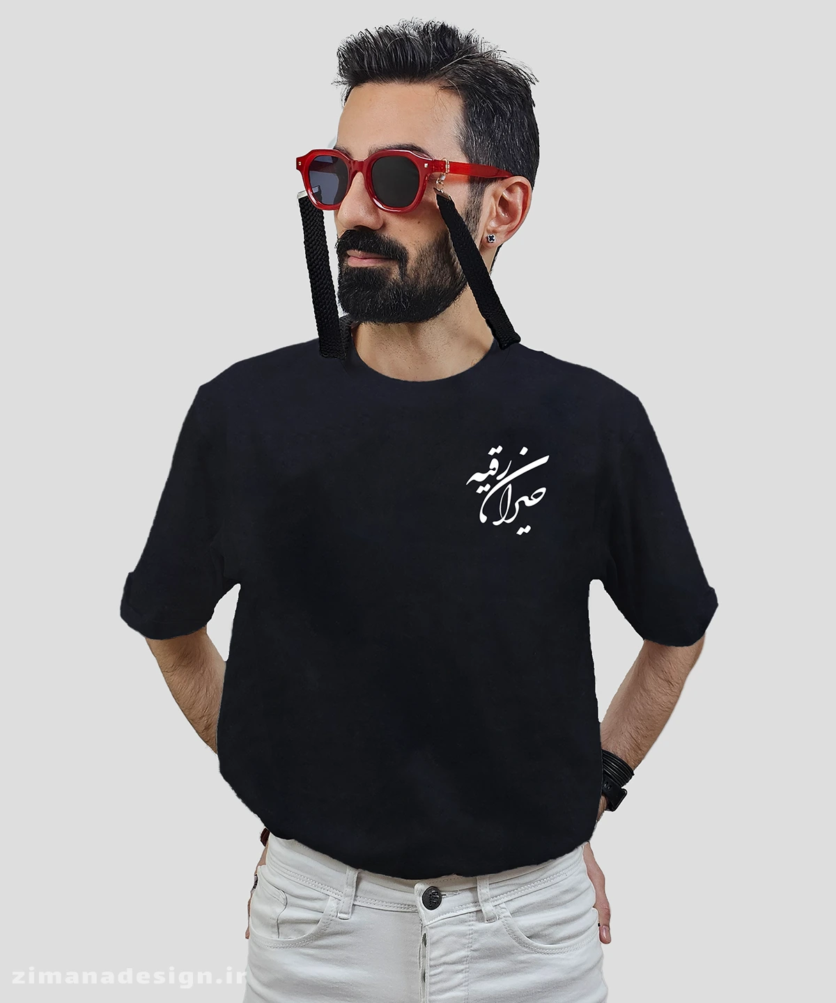 zimanaproduct-0763-b-b3 تیشرت مردانه و زنانه مذهبی طرح حضرت رقیه (س) کد 763 - Image 1