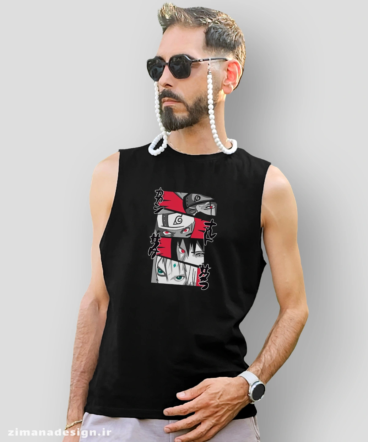 zimanaproduct-0120-t-b1 تاپ مردانه و زنانه مدل ناروتو کد 120 - Image 1