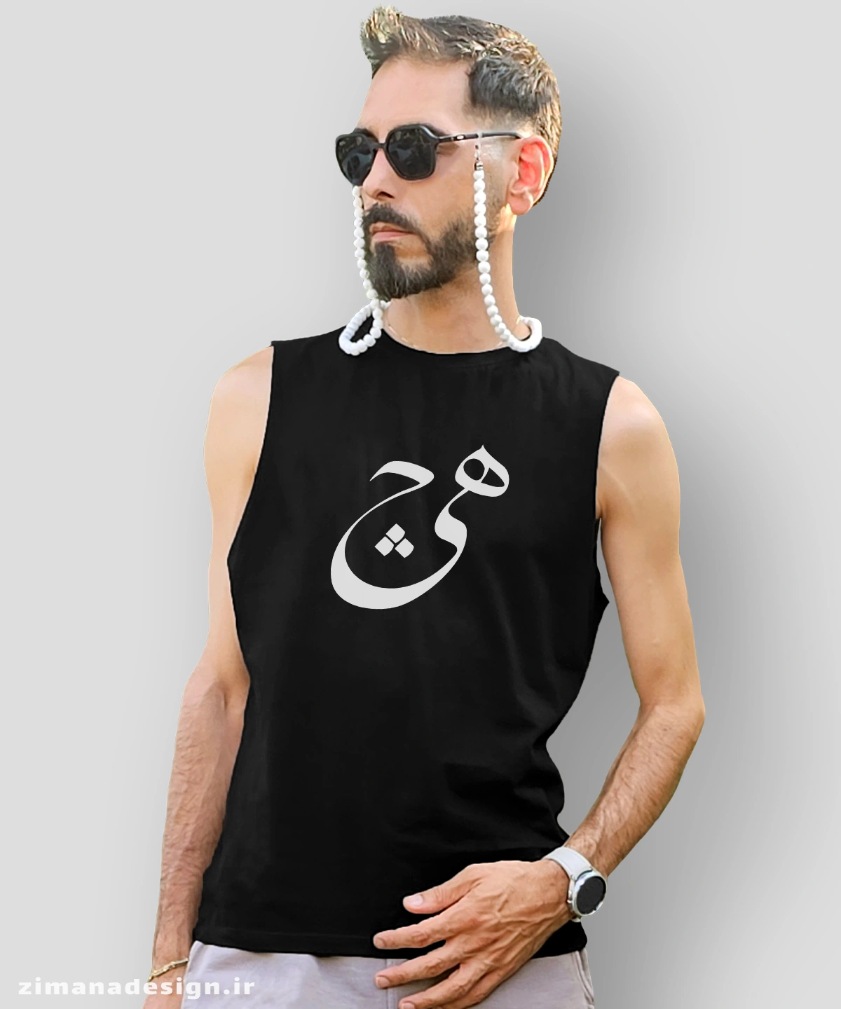 zimanaproduct-0828-t-b1 تاپ مردانه و زنانه تایپوگرافی طرح هیچ کد 828 - Image 1
