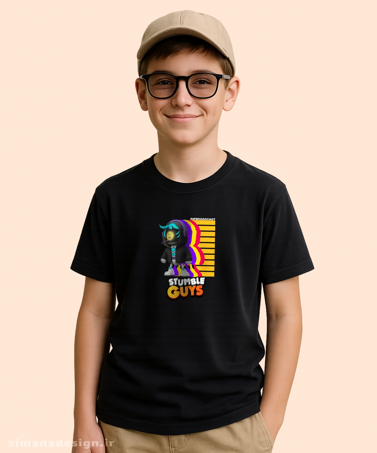 zimanaproduct-0168-bc-b تیشرت بچگانه مدل بازی Stumble Guys - Image 1