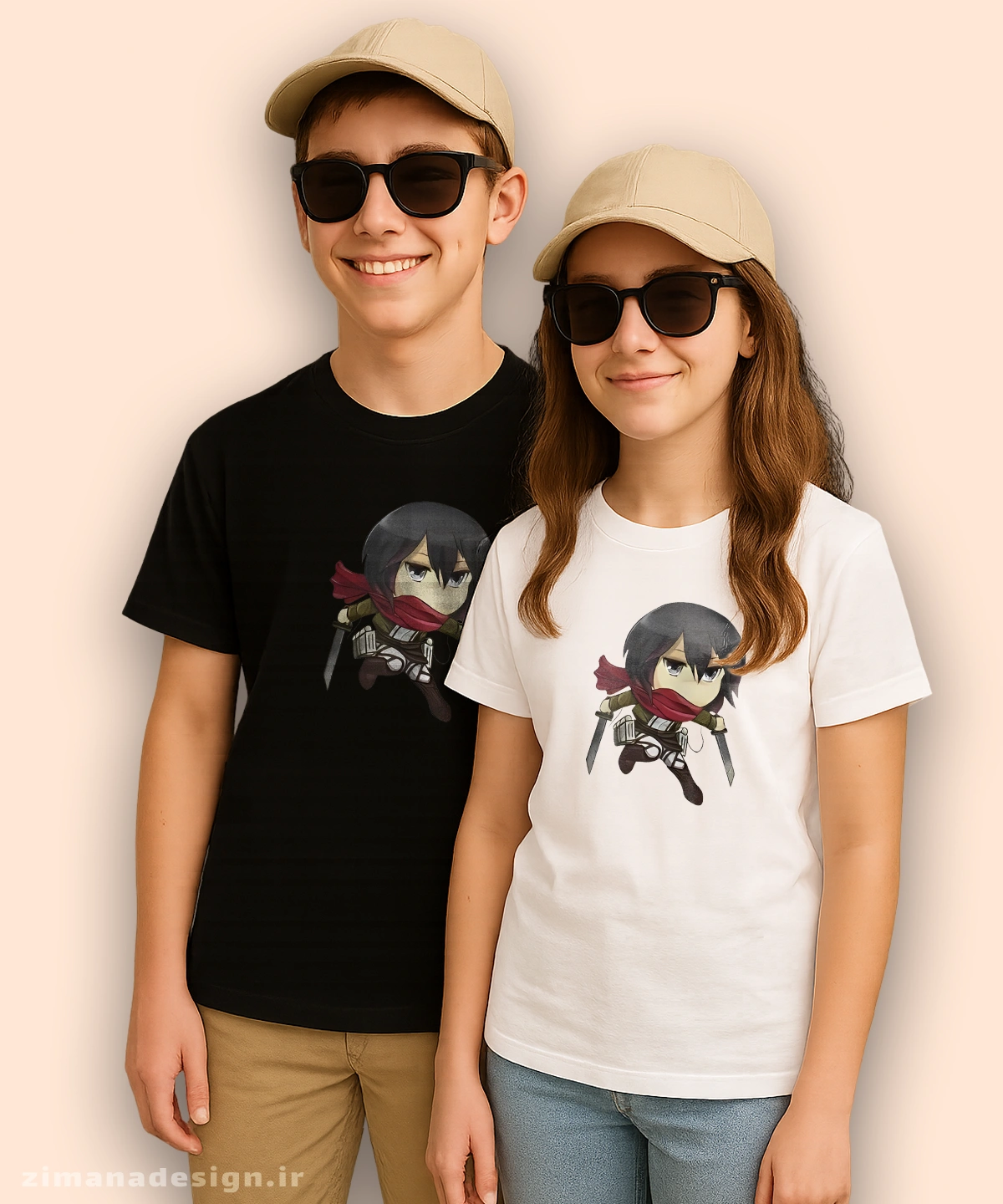 zimanaproduct-0175-bc-bw تیشرت بچگانه مدل Attack on Titan - Image 1