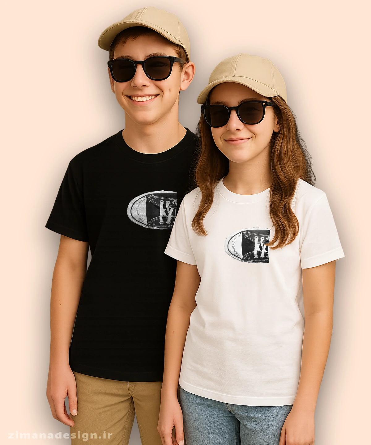 zimanaproduct-0270-bc-bw تیشرت بچگانه طرح ال استار | all star - Image 1