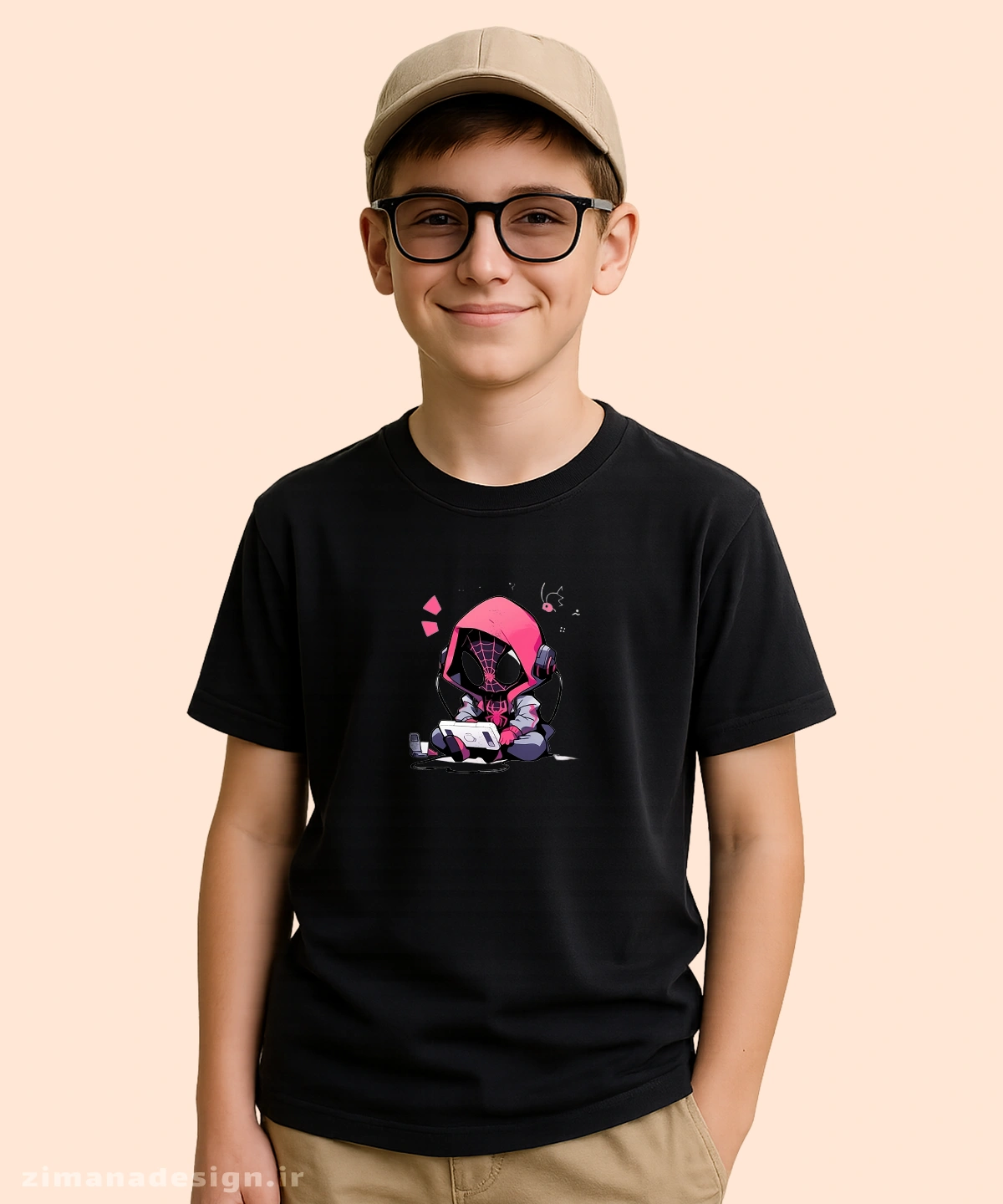 zimanaproduct-0285-bc-b تیشرت بچگانه مدل اسپایدر من | Spider Man - Image 1