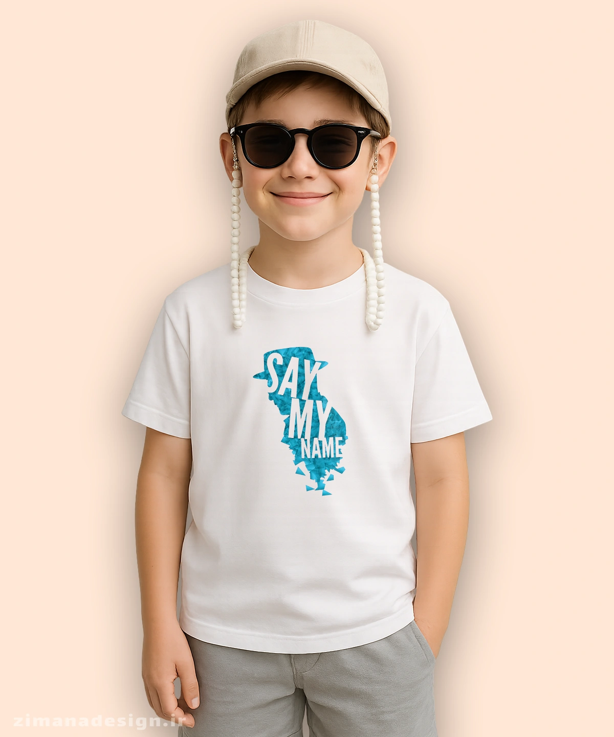 zimanaproduct-0287-bc-w تیشرت بچگانه برکینگ بد طرح Say My Name - Image 1