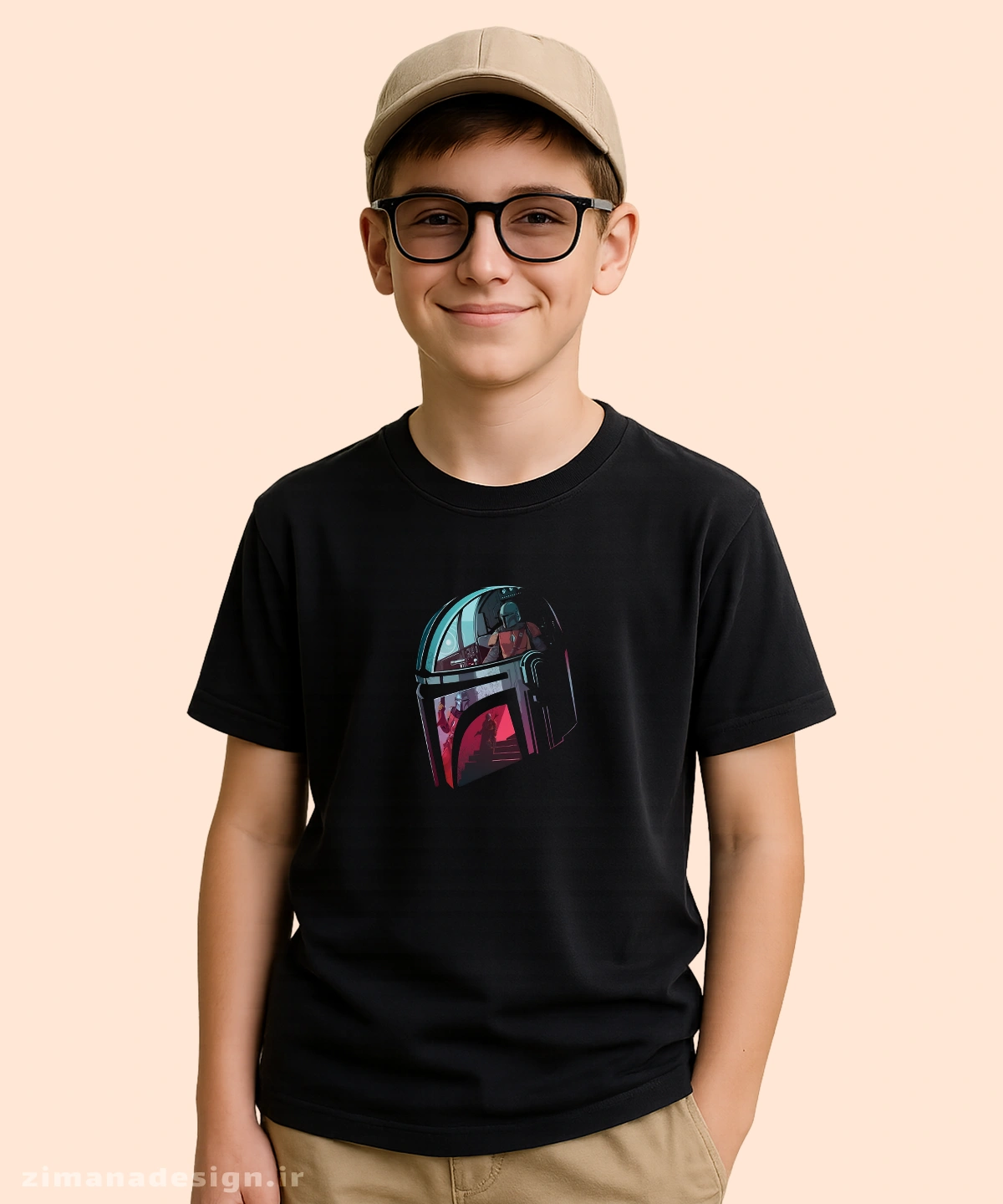 zimanaproduct-0371-bc-b تیشرت بچگانه مدل مندلورین | Mandalorian کد 371 - Image 1