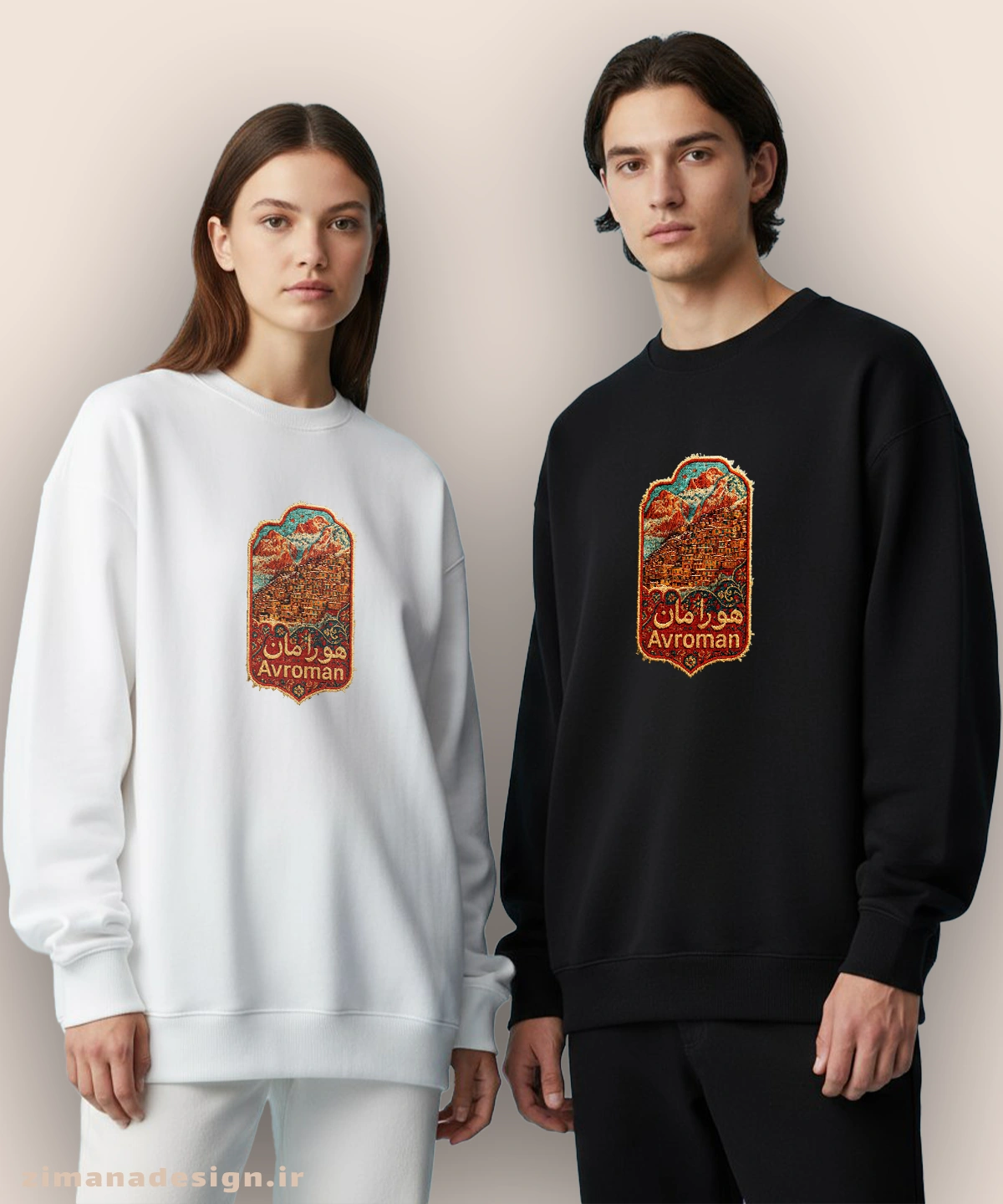 zimanaproduct-0862-d-bw دورس مردانه و زنانه طرح هورامان تلفیق با هنر فرش ایرانی - Image 1