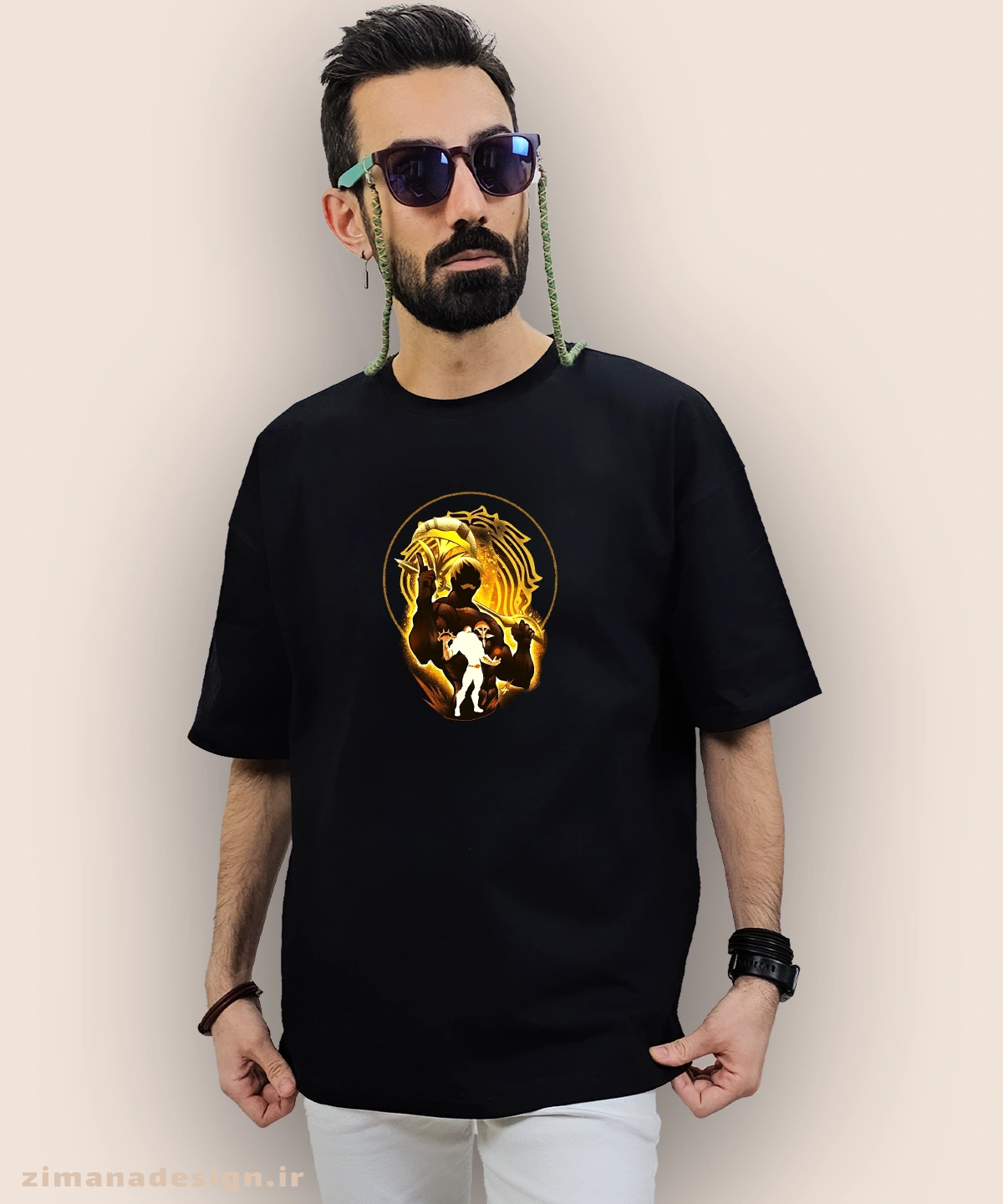 zimanaproduct-0880-l-b1 تیشرت لش مردانه و زنانه طرح هفت گناه مرگبار شخصیت اسکانور - Image 1