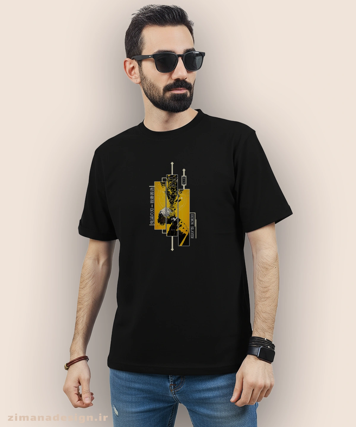 zimanaproduct-0897-b-b3 تیشرت مردانه و زنانه طرح شیطان کش شخصیت زنیتسو کد 897 - Image 1