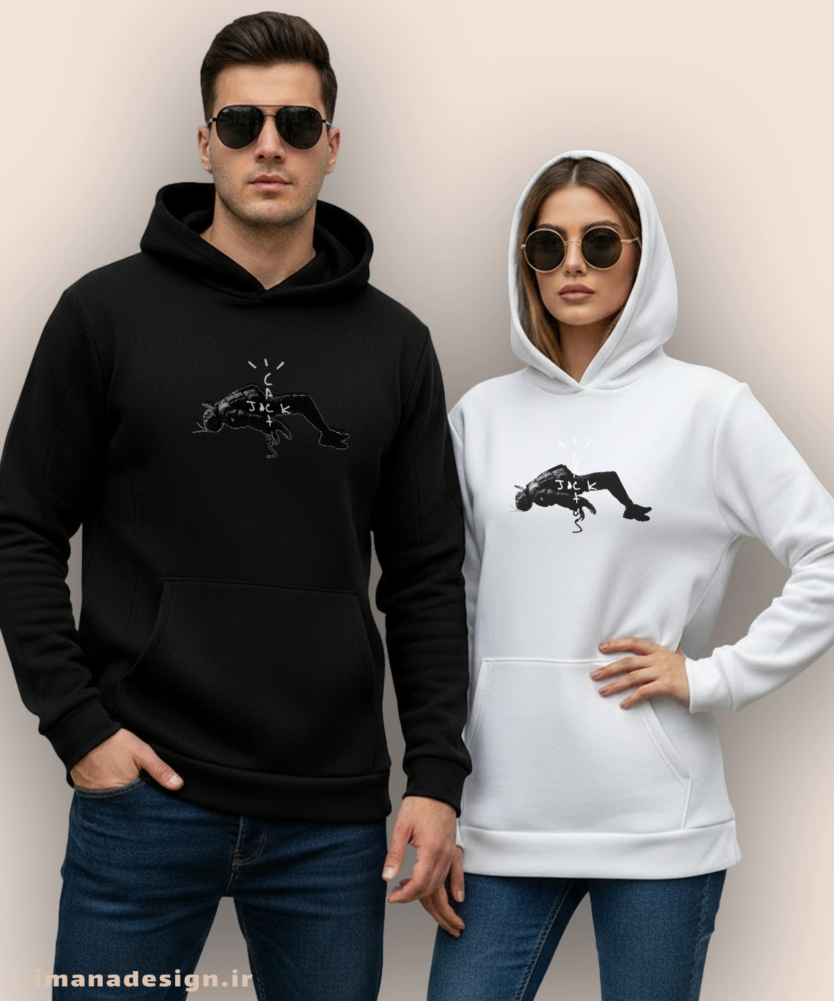 zimanaproduct-0940-h-bw2 هودی مردانه و زنانه طرح تراویس اسکات کد 940 - Image 1