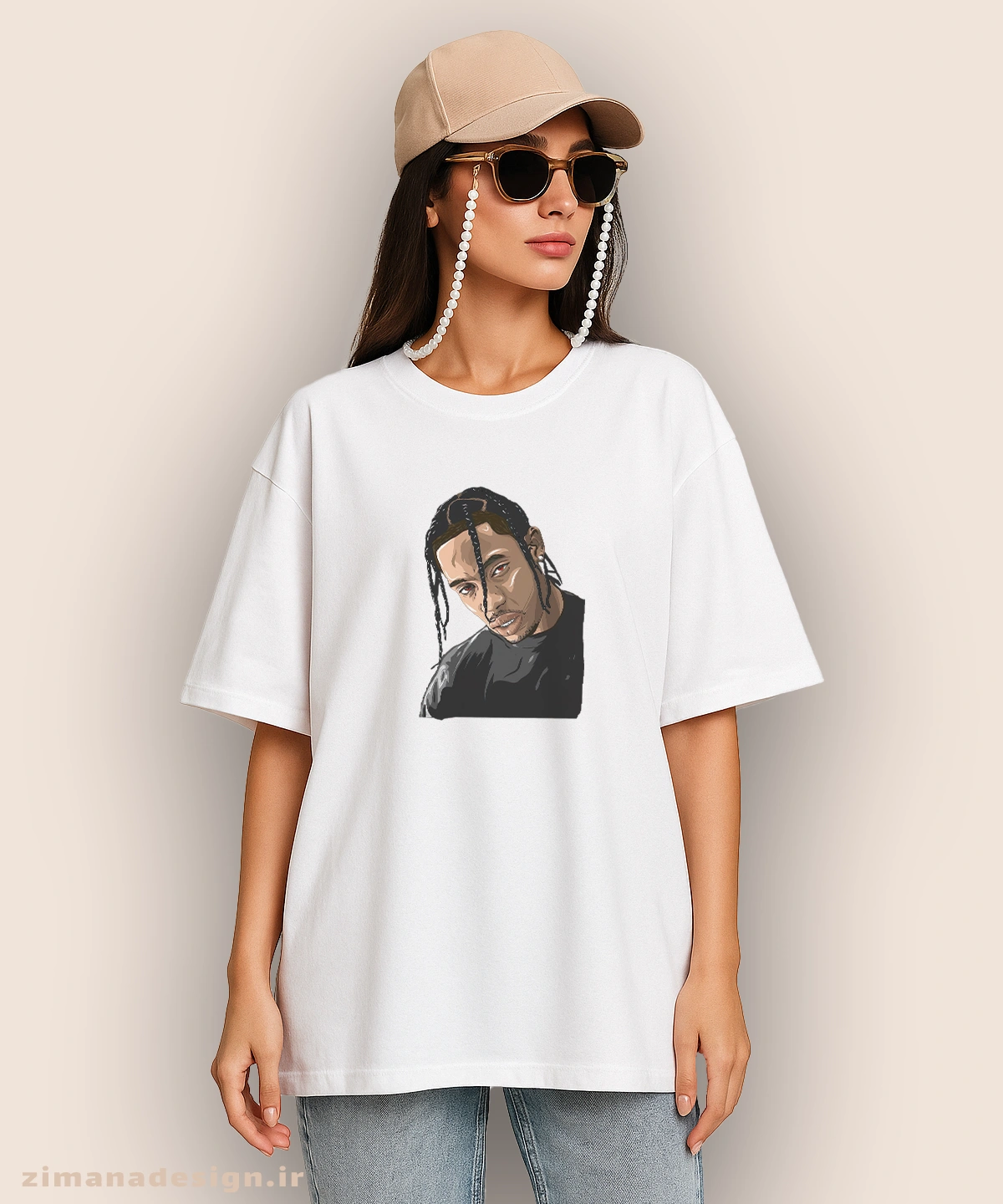 zimanaproduct-0943-l-w تیشرت لش مردانه و زنانه طرح تراویس اسکات کد 943 - Image 1