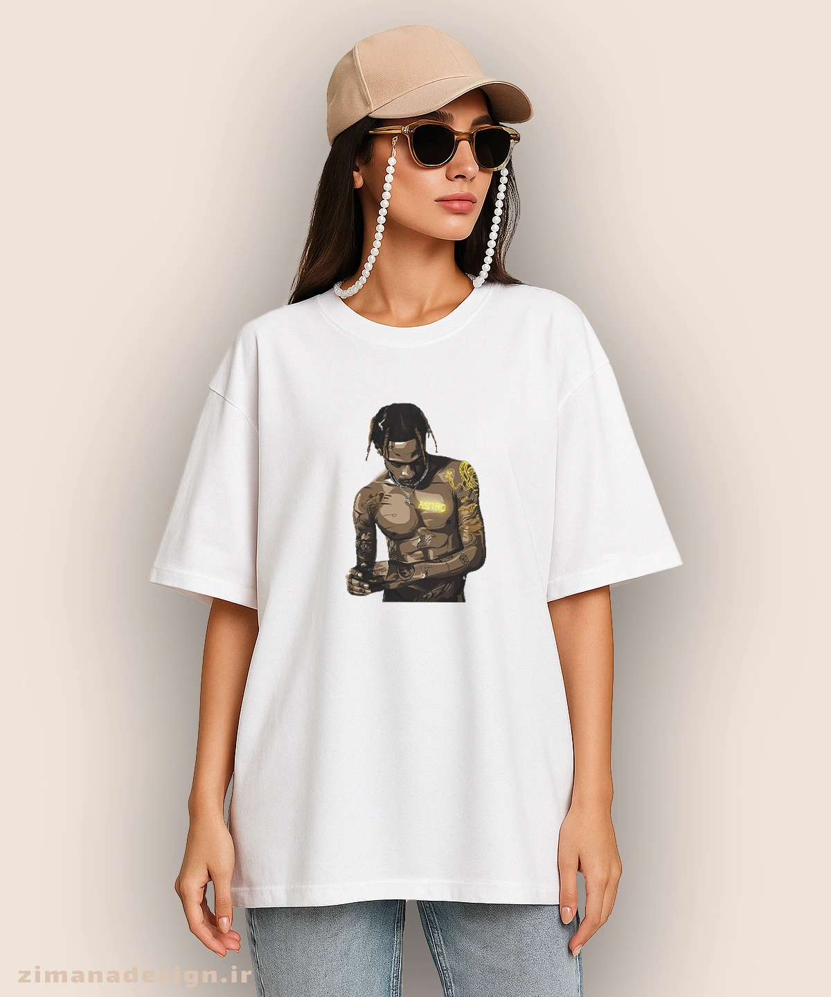 zimanaproduct-0944-l-w تیشرت لش مردانه و زنانه طرح تراویس اسکات کد 944 - Image 1