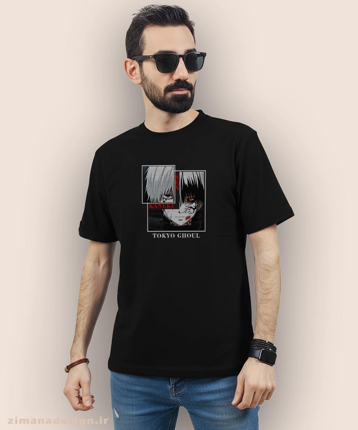 zimanaproduct-0954-b-b3 تیشرت مردانه و زنانه طرح توکیو غول شخصیت کانکی کد 954 - Image 1