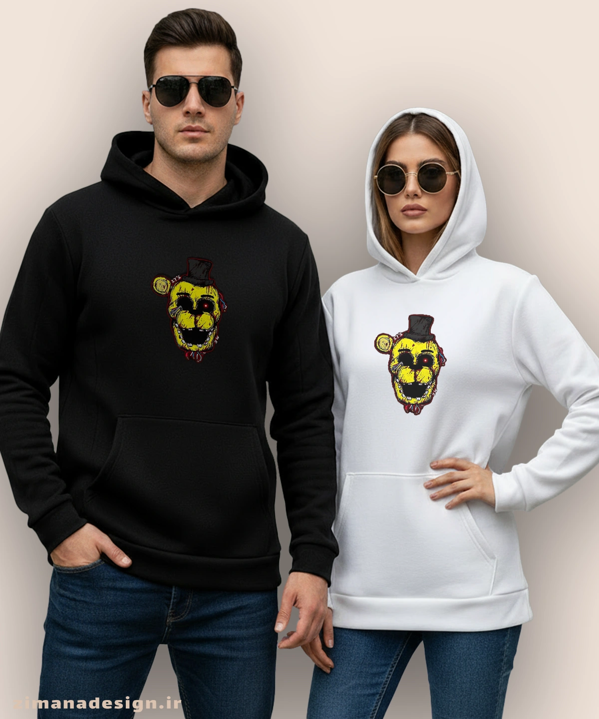 zimanaproduct-0966-h-bw2 هودی مردانه و زنانه طرح بازی فناف شخصیت فردی کد 966 - Image 1