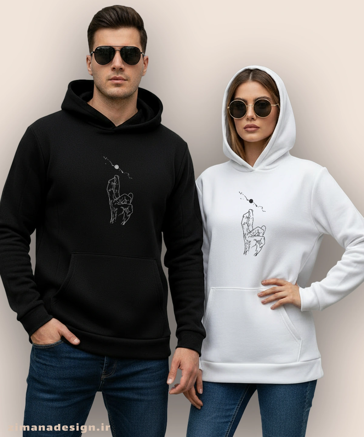 zimanaproduct-0994-h-bw2 هودی مردانه و زنانه طرح جوجوتسو کایزن کد 994 - Image 1