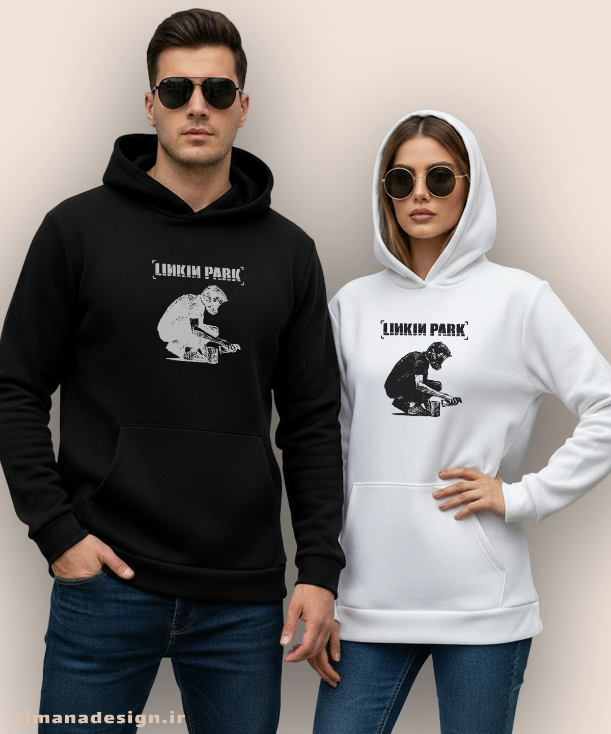 zimanaproduct-0995-h-bw2 هودی مردانه و زنانه طرح لینکین پارک کد 995 - Image 1