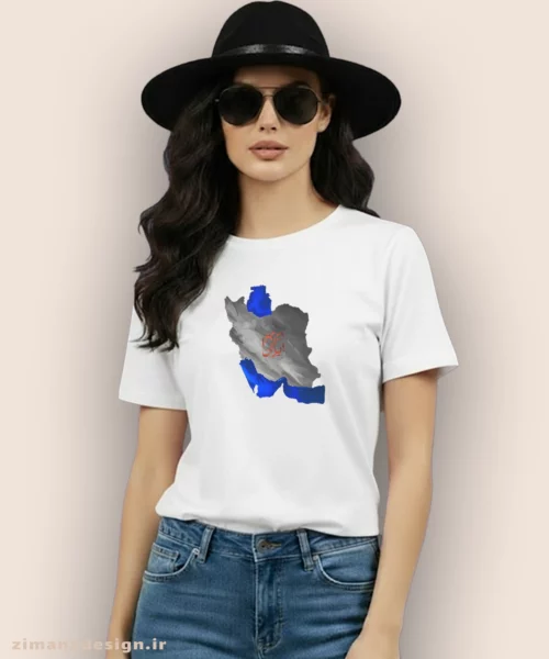 تیشرت مردانه و زنانه اصیل ایرانی طرح نقشه ایران - Image 4
