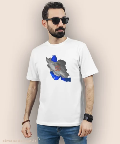 تیشرت مردانه و زنانه اصیل ایرانی طرح نقشه ایران - Image 5