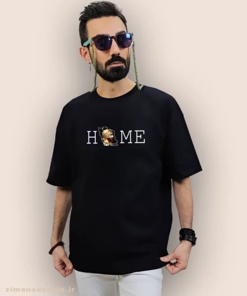 تیشرت لش مردانه و زنانه اصیل ایرانی طرح کوروش بزرگ ترکیب با HOME - Image 3