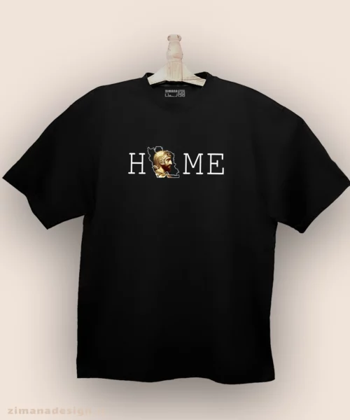 تیشرت لش مردانه و زنانه اصیل ایرانی طرح کوروش بزرگ ترکیب با HOME - Image 6
