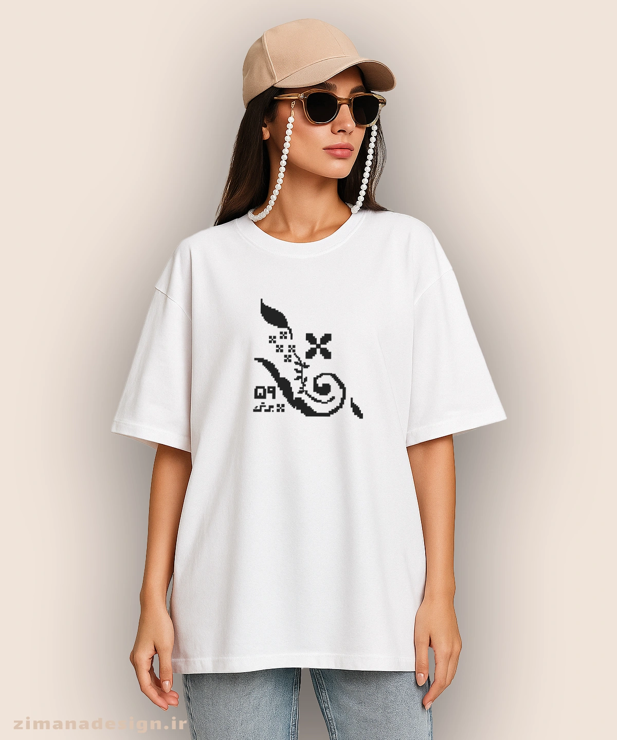 zimanaproduct-1044-l-w تیشرت لش مردانه و زنانه نوستالژی طرح دفتر مشق 40 برگ دهه شصتی - Image 1