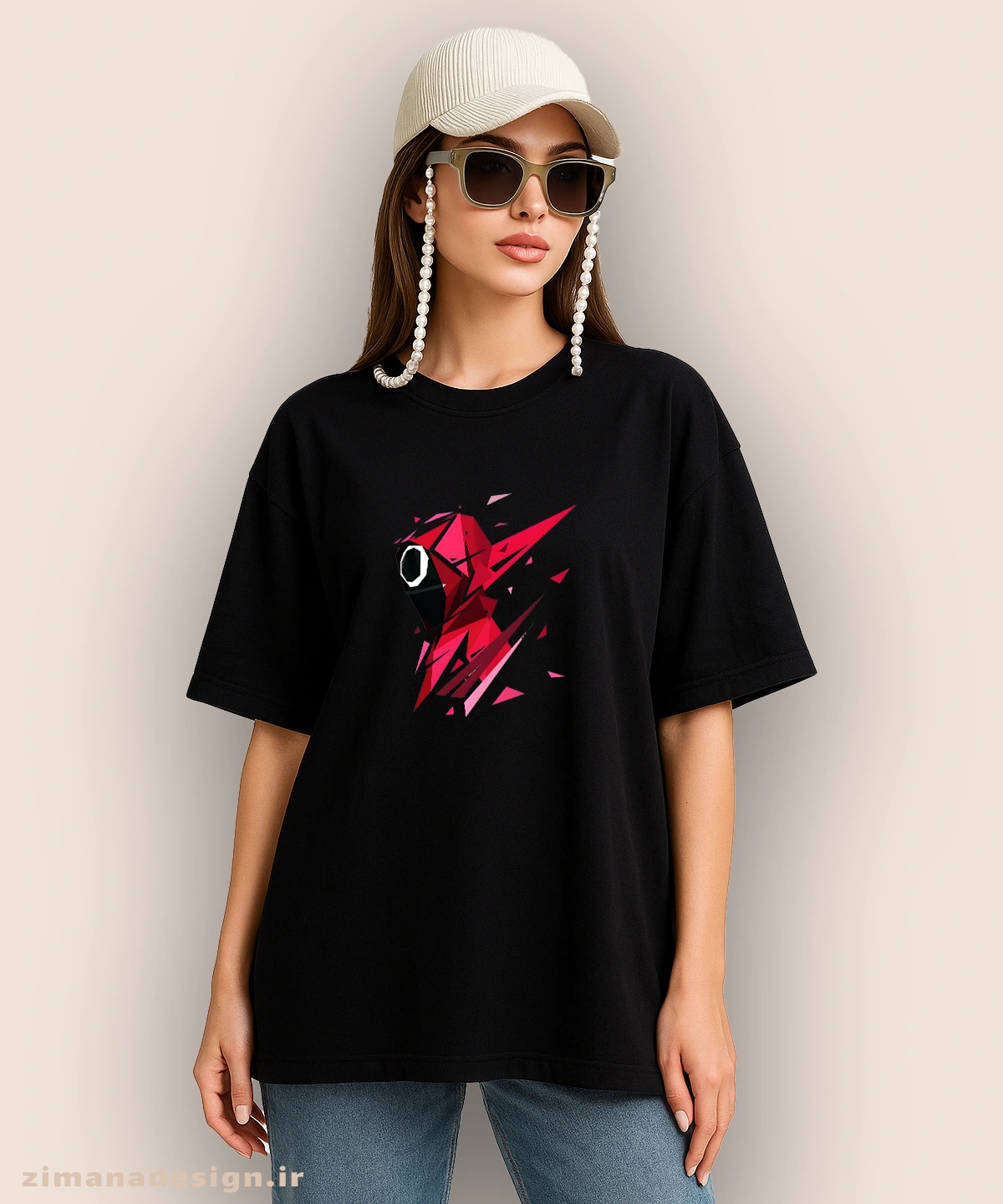 zimanaproduct-1047-l-b4 تیشرت لش مردانه و زنانه طرح اسکویید گیم کد 1047 - Image 1