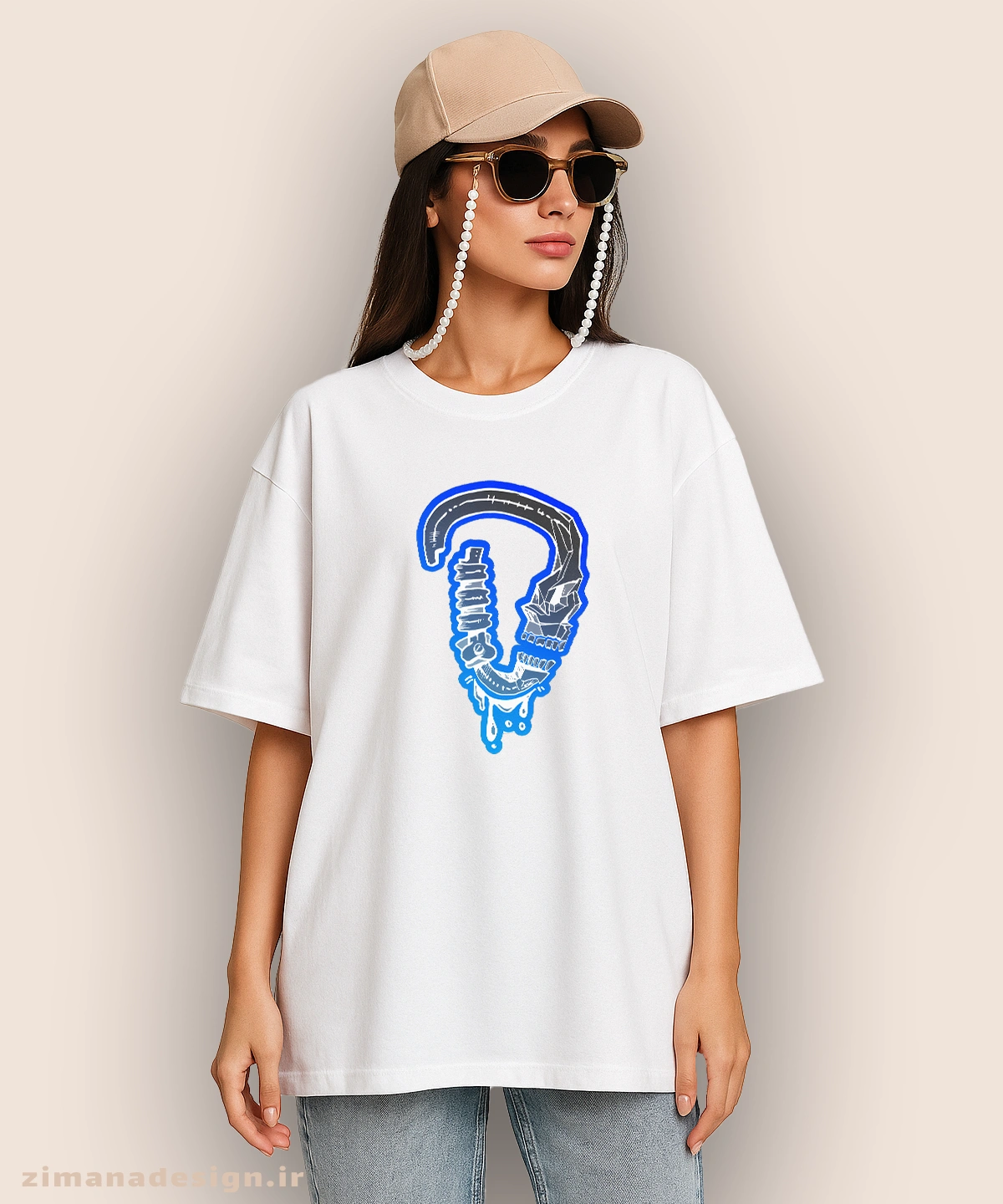 zimanaproduct-1067-l-w تیشرت لش مردانه و زنانه طرح قلاب کوهنوردی کد 1067 - Image 1