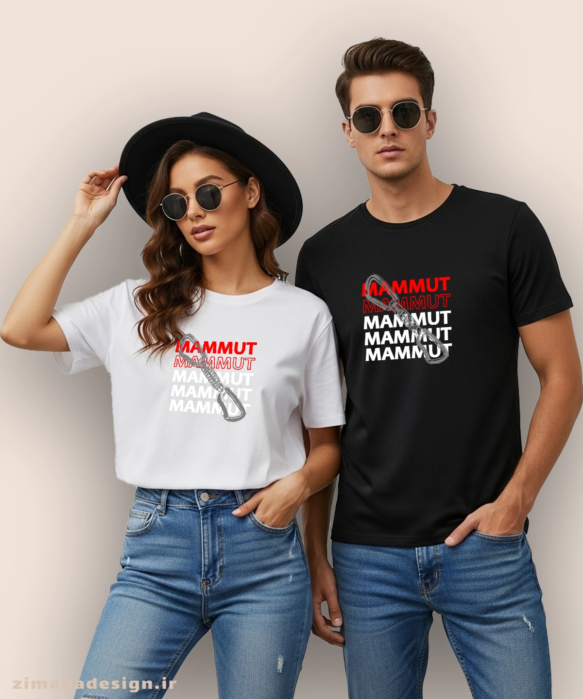 zimanaproduct-1072-b-bw تیشرت مردانه و زنانه طرح کوه نوردی MAMMUT کد 1072 - Image 1