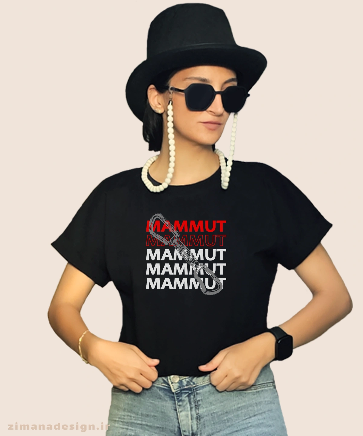 zimanaproduct-1072-c-b2 کراپ زنانه طرح کوه نوردی MAMMUT کد 1072 - Image 1