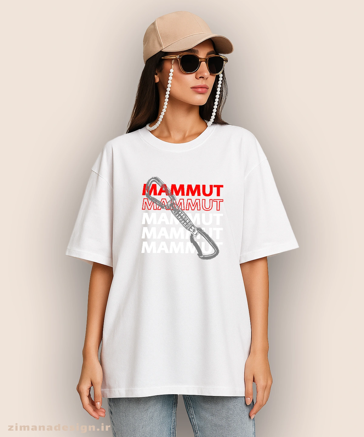 zimanaproduct-1072-l-w تیشرت لش مردانه و زنانه طرح کوه نوردی MAMMUT کد 1072 - Image 1