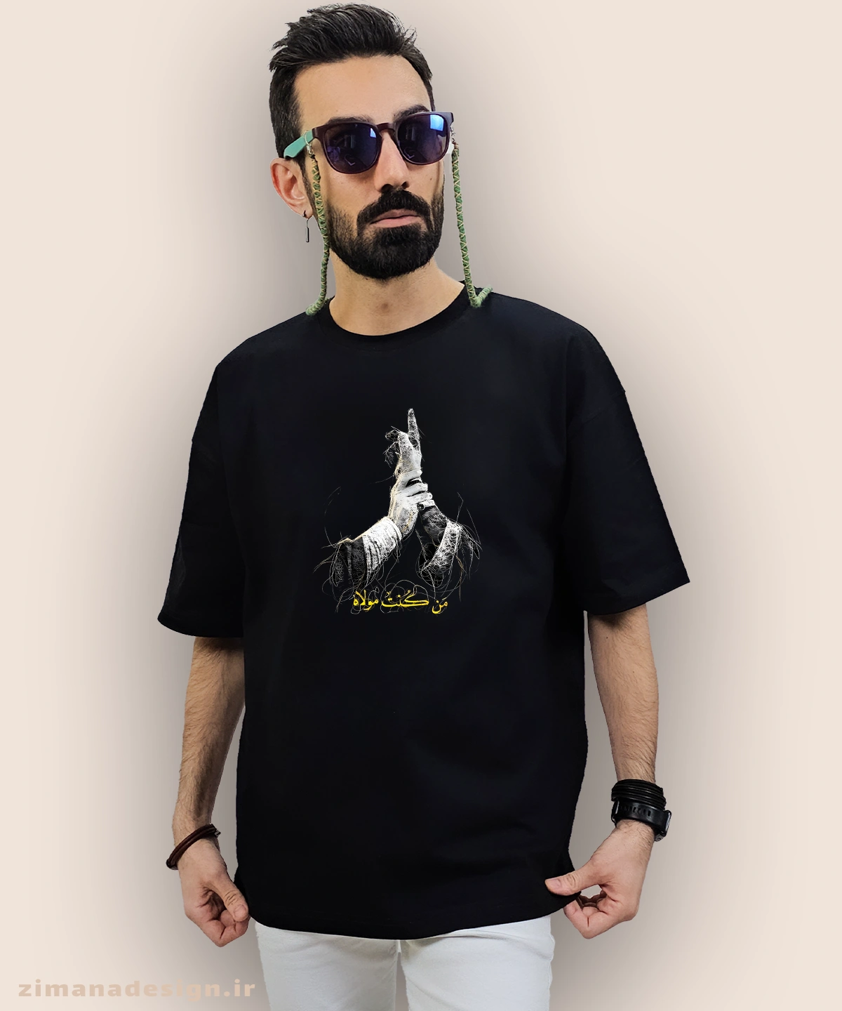 zimanaproduct-1082-l-b1 تیشرت لش مردانه و زنانه مذهبی طرح من کنت مولاه کد 1082 - Image 1